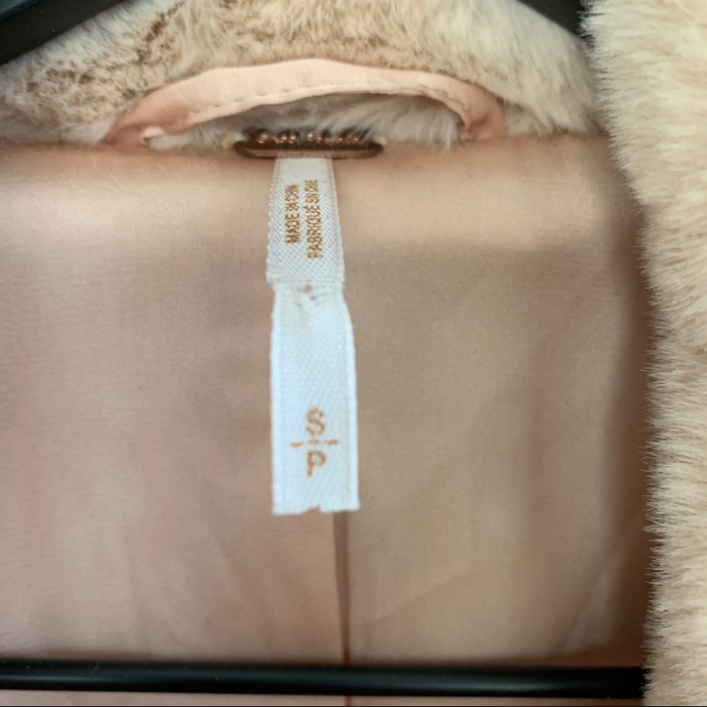 Free People Faux Fur Coat Jacket S - Picture 6 of 7